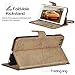 CORNMI Design for i6 Plus Case, Premium Vintage Flip Wallet Leather Magnetic Closure Cover Skin for i6 / 6S Plus 5.5 inch with Card Slots, Cash Compartment and Wrist Strap(Light Brown)