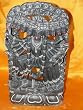 12" Hindu Goddess Murti Meditation Idol Ten Headed Goddess Mahakali - Stone Sculpture