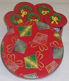 Scott's Cakes 1 lb. Wreath Christmas Sugar in a Christmas Present Tin