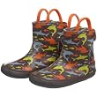 Robeez Mini Shoez Feeding Frenzy Rain Boot (Infant/Toddler),Grey/Vibrant Multi,6-9 Months (3 M US Infant)