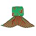 NOPTEG Kids Mermaid Tail Blanket Knitted Living Room Sofa Sleeping Bag Birthday Christmas Gift 59inch x31.5 inch (Green)