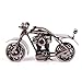 Retro Motorcycle Model, Metal Material, Electrolytic Plating Finish (Metallic black)