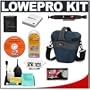 Lowepro Cirrus TLZ 15 Holster Camera (Blue) Bag/Case + Accessory Kit for Canon Rebel XSi, XS, T1i, XTi, 40D, 50D, Nikon D40, D60, D5000, D90, D300, D700, Olympus Evolt E-30, E-450, E-520, E-620, and Sony Alpha A200, A300, A350, A700 Digital SLR Cameras