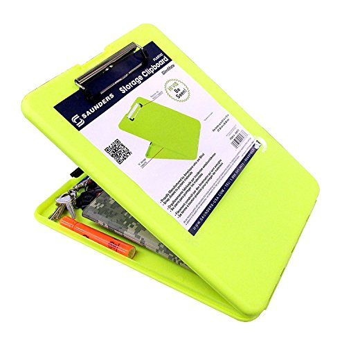 Saunders SlimMate Plastic Storage Clipboard, 00558, Letter Size, High Visability Yellow!