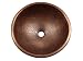 Yosemite Home Decor CSB1225 16-Gauge Pin Hammered Topmount Round Vessel Sink, 15-3/4-by-15-3/4-by-6-Inch, Solid Copper