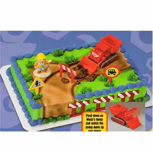 Bob the Builder Cakes -- Muck the Dump Truck Licensed Re-Usable 5-Piece Cake Topper Set by Decopac