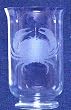Individually Hand Etched Crab Glass Candle Shade 11.5"h