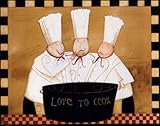 IMAGE OF 3 Chefs Tasting MUSEUM WRAP CANVAS Print With Added Heavy BRUSHSTROKES Dan Dipaolo 10x8