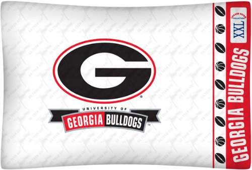 NCAA Georgia Bulldogs Micro Fiber Pillow Case Logo
