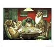 C.M. Coolidge Waterloo Dogs Playing Poker Art Print Poster - 16x20