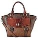 Diophy PU Leather Two Tone Front Pocket with Snake Skin Pattern Flap & Buckle Décor Top Handle Handbag Accented with Removable Strap Womens Purse PS-3375