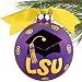 LSU Tigers Purple Graduation Cap Christmas Ornament