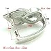 S925 Rhinestone Sterling Silver Fashion Double Heart Pinch Clips Bail Connectors Findings 7.5x13mm