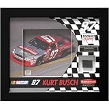 Kurt Busch Framed Photo with Race Used Tire