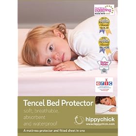 Hippychick Tencel Fitted Mattress Protector Cot-Bed 70x140cm