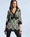 INC International Concepts Petite Tunic, Paisley Empire Waist