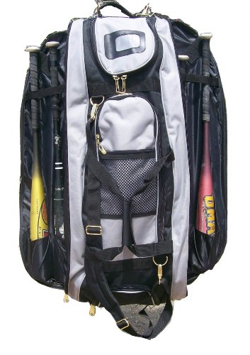 Black & Silver Cobra Softball Baseball Bat Equipment Roller Bag