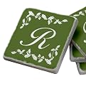 Holiday Coaster Set Holly R - Green&nbsp;