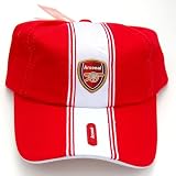 Arsenal Premier League Futbol Soccer Hat Cap- Red White Streaked Center