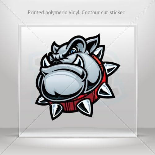 Decals Decal Angry Bulldog Head Car door Hobbies Sports car Durable Racing Mo (7 X 6.81 In)