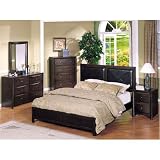 4PC California King Leather Bedset
