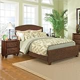 Home Styles Cabana Banana Queen Natural Woven Bed 2 Piece Bedroom Set in Co ....