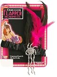 20's Charleston Flapper Headband in Black and Pink - Womens Std.
