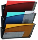 Alba Mesh Three-Pocket Wall File,Black (MESHFILEN)