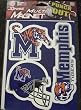 Memphis Tigers NCAA Multi Magnet Sheet 3 Magnets