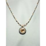 Peach Bezel Set Swarovski Crystal Pendant