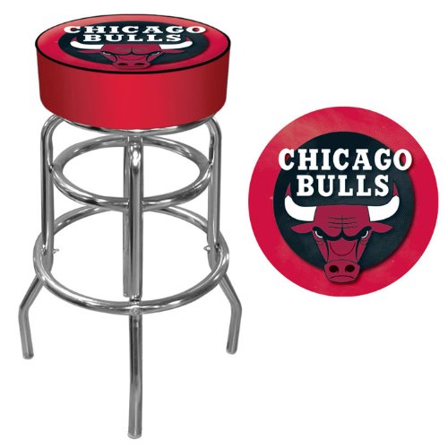 NEW Chicago Bulls NBA Padded Swivel Bar Stool (Game Room Products)