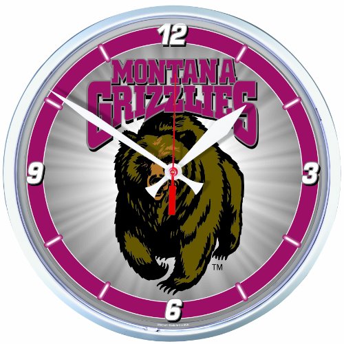 NCAA Montana Grizzlies Round Clock