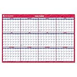 AT-A-GLANCE Vertical/Horizontal Erasable Wall Planner, Large Wall, Red, 2012 (PM326-28) ~ At-A-Glance