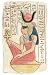 Kneeling Isis Holding Ankh Small Relief, Color Details