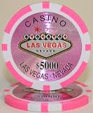 25 $5,000 Las Vegas 14 Gram Laser Graphic Poker Chips