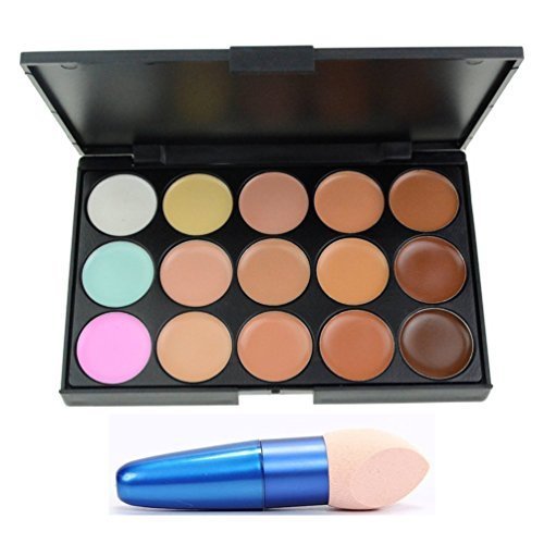 EVERMARKET 15 Colors Professional Concealer Camouflage Makeup Palette Contour Face Contouring Kit