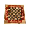 Olive Wood Chess Set - Table Top Design - Red