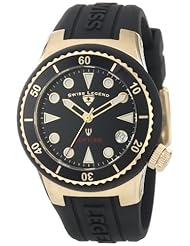 Swiss Legend Womens 11840D-YG-01 Neptune Black Dial Black Silicone Watch