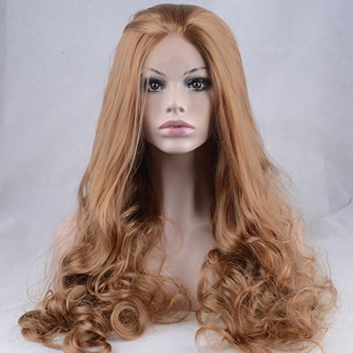 StrongBeauty Women Long Sexy Strawberry Blonde Wig Curly Synthetic Lace Front Full Head Wig (18")
