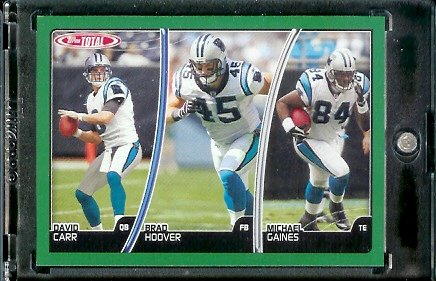 2007 Topps Total # 367 David Carr / Brad Hoover / Michael Gaines - Carolina Panthers - Football Card