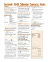 Microsoft Outlook 2007 Calendar, Contacts, Tasks Quick Reference Guide (Cheat Sheet of Instructions, Tips & Shortcuts - Laminated)