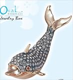 Jewelry Trinket Box with Crystal - Dolphin