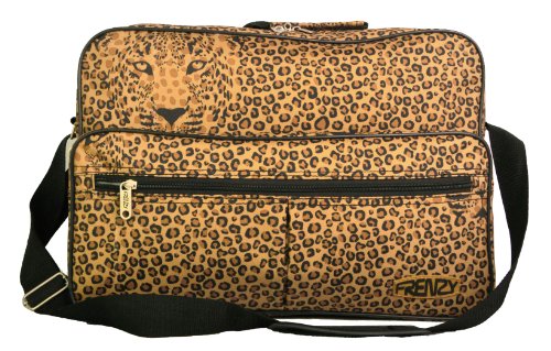 Worlds Lightest Cabin Size Flight Bag, weight 0.4Kg, dimension 42cm x 29cm x 16cm - Fits Ryanair/Easyjet (Leopard Face)