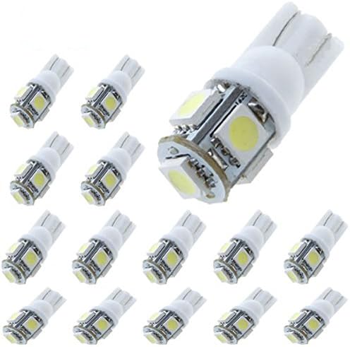 Engadget Zone 15 x 194 168 2825 T10 Wedge 5-smd 5050 High Power Car Led Lights Bulb (White)