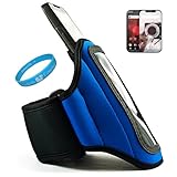 Blue Workout Armband for Motorola Droid Bionic (XT865) + INCLUDES!!! Mirror ....