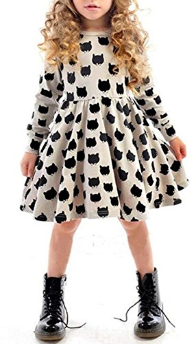 Edress® Little Girls Long Sleeve Cat Princess Dress