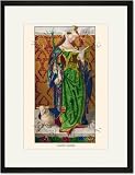 Black Framed/Matted Print 17x23, Saint Agnes