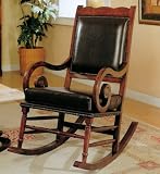 Retail Furnitures item: Traditional Style Bycast Leather Rocking Chair