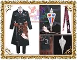 【オーダーサイズ】　コスプレ衣装 青の祓魔師 奥村雪男風 ロングコート+徽章+ネクタイ+シャツ+ズボン C4102【送料無料】 ロングコート