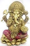 Metallic Gold Ganesha Hindu God Of Wisdom Statue Ganesh